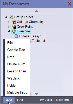 Add a Google Doc to My Resources